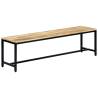 Dining Bench 160 cm - Solid Rough Mango Wood | Hipo Market