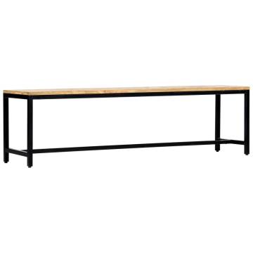 Dining Bench 160 cm - Solid Rough Mango Wood | Hipo Market