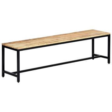 Dining Bench 160 cm - Solid Rough Mango Wood | Hipo Market