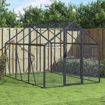 Aviary Anthracite 1.79x3x1.85m Aluminium - Secure & Spacious