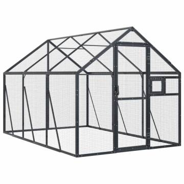 Aviary Anthracite 1.79x3x1.85m Aluminium - Secure & Spacious