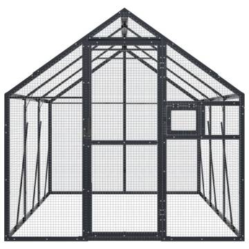 Aviary Anthracite 1.79x3x1.85m Aluminium - Secure & Spacious