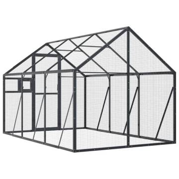 Aviary Anthracite 1.79x3x1.85m Aluminium - Secure & Spacious