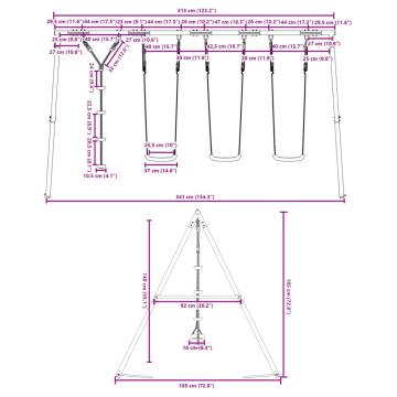 Outdoor Swing Set with Swings & Disc Swing - Fun for Kids