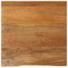  Table Top Live Edge 80x80x2.5 cm Solid Wood Mango Colour oak finished Size 80 x 80 x 2.5 cm Quantity in Package 1 Material solid mango wood 