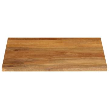 Table Top Live Edge Solid Wood Mango - 80x80x2.5 cm