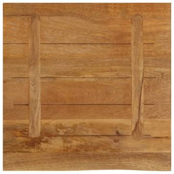 Table Top Live Edge Solid Wood Mango - 80x80x2.5 cm