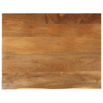 Live Edge Mango Wood Table Top - 100x80 cm | HipoMarket UK