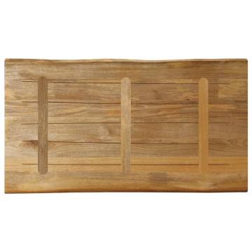 Live Edge Solid Mango Wood Table Top 110x60 cm | Hipo Market