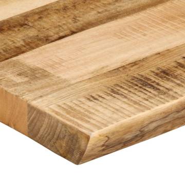 Live Edge Solid Mango Wood Table Top 110x60 cm | Hipo Market