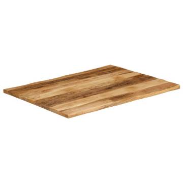 Live Edge Solid Wood Table Top - 90x80x3.8 cm | HipoMarket