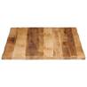 Live Edge Solid Wood Table Top - 90x80x3.8 cm | HipoMarket