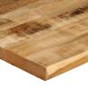 Live Edge Solid Wood Table Top - 90x80x3.8 cm | HipoMarket