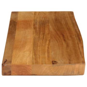 Table Top Live Edge 90x20 cm Solid Mango Wood | Hipomarket UK