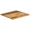 Live Edge Solid Mango Wood Table Top - 60x60 cm