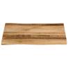 Live Edge Solid Mango Wood Table Top - 60x60 cm