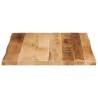 Live Edge Solid Mango Wood Table Top - 60x60 cm