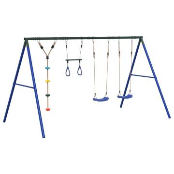 Outdoor Swing Set with Swings, Trapeze & Disc Swing | HipoMarket