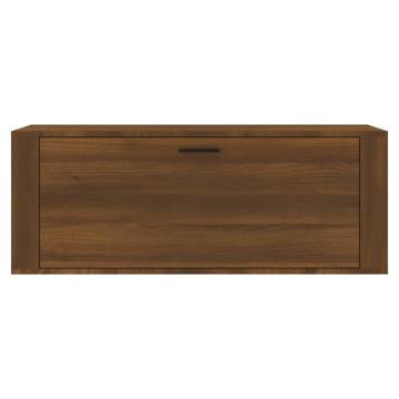 Wall Shoe Cabinet Brown Oak - Space-Saving Storage 100x35x38 cm