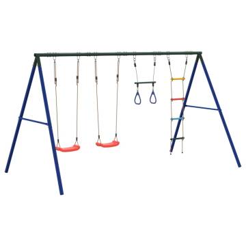 Outdoor Swing Set with Swings, Trapeze & Ladder | Hipomarket