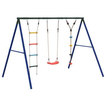 Outdoor Swing Set with Ladder & Disc Swing | Hipomarket