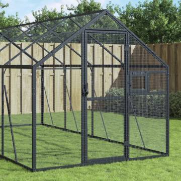 Aviary Anthracite Aluminium 1.79x6x1.85m | HipoMarket