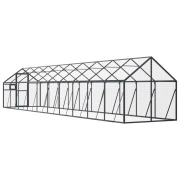 Aviary Anthracite 1.79x10x1.85m Aluminium - Safe & Spacious