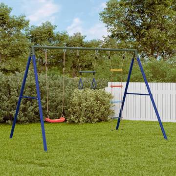 Outdoor Swing Set with Trapeze and Ladder | Hipomarket UK