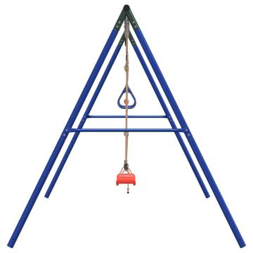 Outdoor Swing Set with Trapeze and Ladder | Hipomarket UK