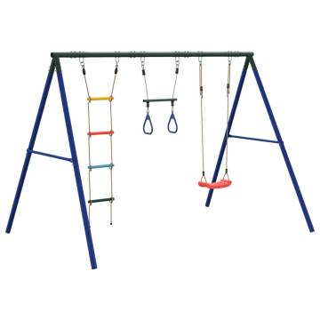 Outdoor Swing Set with Trapeze and Ladder | Hipomarket UK