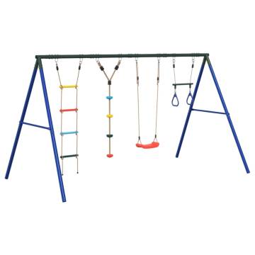 Outdoor Swing Set with Trapeze & Ladder | Hipomarket UK