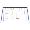 Outdoor Swing Set with Trapeze & Ladder | Hipomarket UK