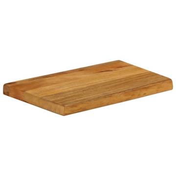 Live Edge Solid Wood Mango Table Top - 60x40 cm | Hipo Market