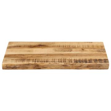 Live Edge Solid Wood Table Top 60x40 cm - Rustic Mango