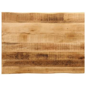 Live Edge Solid Wood Table Top - 80x60 cm | HipoMarket