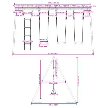 Outdoor Swing Set with Swings and Ladder - Fun Playground