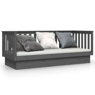 Versatile Grey Day Bed | Solid Pine Wood | 75x190 cm