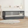 Versatile Grey Day Bed | Solid Pine Wood | 75x190 cm