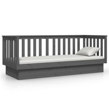 Versatile Grey Day Bed | Solid Pine Wood | 75x190 cm