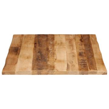 Live Edge Solid Mango Wood Table Top - 110x80 cm