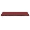 Automatic Retractable Awning with LEDs - Burgundy 600x350 cm