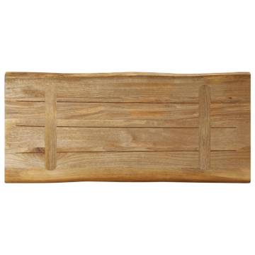 Live Edge Solid Wood Table Top - 80x40 cm | Hipo Market