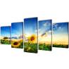 Sunflower Canvas Wall Print Set 200 x 100 cm | HipoMarket