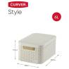 Curver Style Storage Basket Set with Lid - 3 pcs White