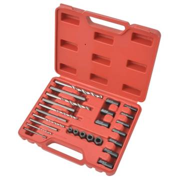 25 Piece Bolt Extractor Set - Durable Steel Tool Kit