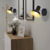 Stylish Black & Gold Wall Lamps - 2 pcs for E27 Bulbs