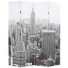  Folding Room Divider 160x170 cm New York by Day Black and White Size 160 x 170 cm Number of 1 