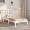 White Solid Wood Bed Frame 75x190 cm - Small Single