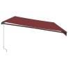 Manual Retractable Awning Burgundy 600x350 cm | HipoMarket