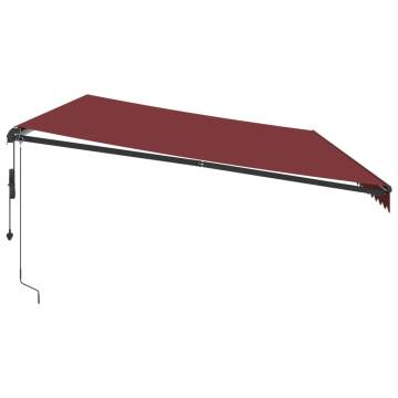 Automatic Retractable Awning Burgundy 600x350 cm | HipoMarket